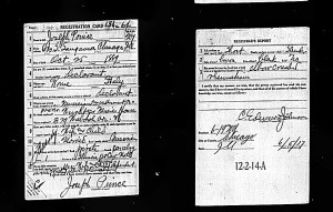 Joe Prince WW I Draft Reg Card 1917-1918