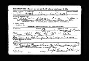 WWII Draft Reg Card Joe