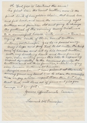 Letter from Cousin Leonard Del Principe Back.jpg Letter from Cousin Leonard Del Principe Back